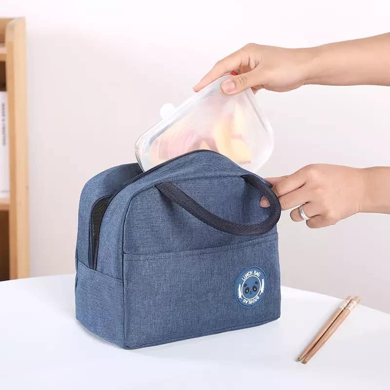 Lunch Bags Insulated For Office & Schools | Portable & Reusable | Black+Blue