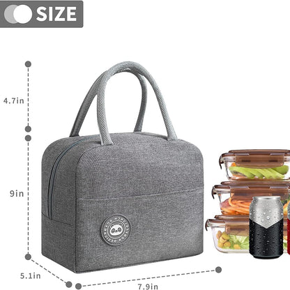 Lunch Bags Insulated For Office | Portable And Reusable (Grey), 1 liter