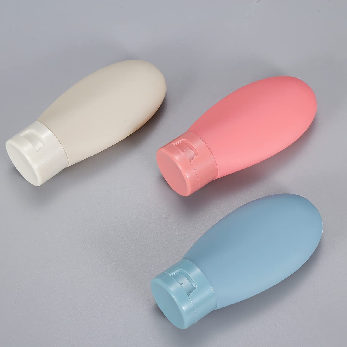 Refillable Travel Bottles for Cream, Shampoo Hand Wash, Lotion with Zip Pouch (60 ML*3)