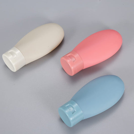 Refillable Travel Bottles for Cream, Shampoo Hand Wash, Lotion with Zip Pouch (60 ML*3)